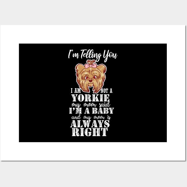 Yorkshire Terrier Print Men Women Kids Yorkie Tee Wall Art by Linco